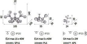 Lustra design modern NODI SP15 CROMO 200491