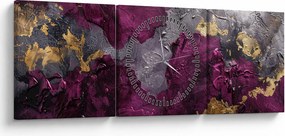 Tablou - Texturizarea abstracției (cu ceas) (90x30 cm)