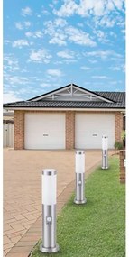 Lampă de exterior cu senzor INOX TORCH 1xE27/25W IP44 Rabalux 8267