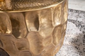 Masuta auxiliara design unicat Organic Orient 53cm, auriu