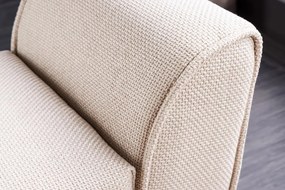 Bancheta eleganta, Tapitata Tesatura Structurata, Bej, Scarlett 90cm