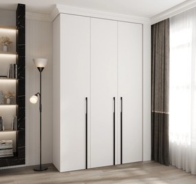 Dulap de haine 150 cm Carmela 40-3 (alb + Negru). 1126609