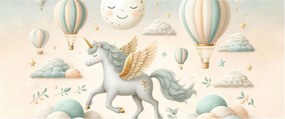Tablou - Unicorn fericit (120x50 cm)