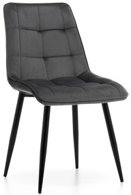 JAKS SCAUN DE SUFRAGERIE CHIC VELVET GRI ÎNCHIS