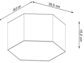 Plafonieră SUNDE 2xE27/60W/230V 15,5 cm neagră Sollux SL.1061