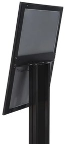 Vitrina meniului cu iluminare LED 4 x A4, negru