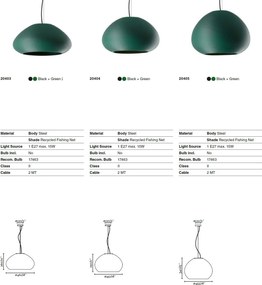 Lustra/ Pendul design decorativ MAR H29cm verde