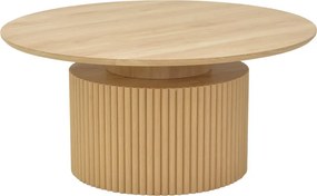 Masuta Rotunda De Cafea Oppal MDF, Finisaj Stejar, Diametru 90 Cm