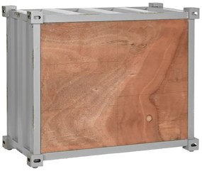 Consola de bar, din metal, gri, stil industrial, Cargo