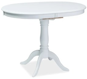 Masa dreptunghiulara extensibila din MDF Dello 100 x 70 x 75 cm alba
