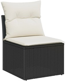 vidaXL Set Canapele Grădină 8 pcs Negru, alb 55 x 55 x 37 cm