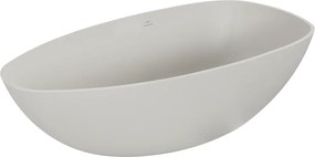 Mexen Imola cadă freestanding din conglomerat 150 x 77 cm, beton mat - 57281507661