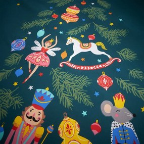 Lenjerie de pat pentru pat dublu/extinsă verde închis 200x200 cm Nutcracker – Catherine Lansfield