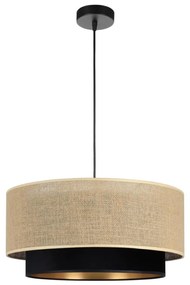 Lustră suspendată pe cablu SARTA 1xE27/60W/230V negru/jută