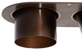 Spot integrat rotunjit bronz închis GU10 70mm orientabil 2 lumini - Installa