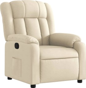 vidaXL Fotoliu rabatabil, crem, material textil