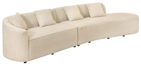 Canapea semicirculara XXL, Tesatura Boucle, Bej, ATELIER L 330cm, A-46548 VC