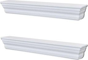 vidaXL Rafturi suspendate "Aaliyah", Albe, 2 buc.