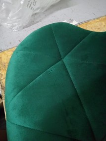 OFERTA Scaun de bar cu picior negru WEST VELVET, verde II. calitate