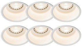Set de 6 spoturi moderne îngropate albe - Dept