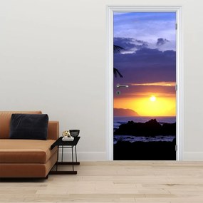 Fototapet pentru ușă - Apus de soare la mare (95x205cm)