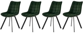 Set 4 scaune K332 velvet verde