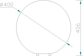 Lampa decorativa de exterior diametru 40cm AVORIAZ IP65