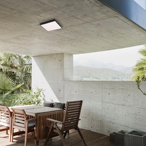 Plafoniera LED slim de exterior IP44 Tartu negru 30cm