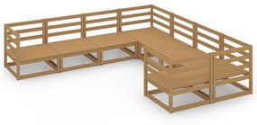 3075977 vidaXL Set mobilier de grădină, 8 piese, lemn masiv de pin