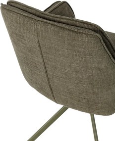 Set de scaune de sufragerie verde 2 buc. tapițat Keiko – Marckeric