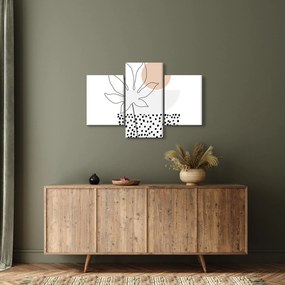 Tablou - Linie de artă flori N⁰3 (90x60 cm)