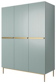 Dulap Nicole 150 cm - MDF salvie / picioare aurii