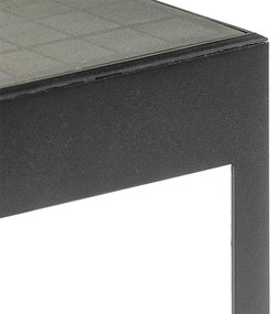 Lampă de podea pentru exterior neagră 40 cm cu lumină reglabilă și senzor solar - Charlotte