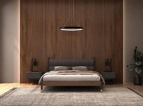 Noptiera deosebita design LUX Dark Grey-Walnut