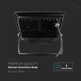 Proiector LED cu senzor LED/50W/230V 6500K IP65 negru