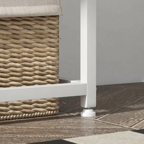 HOMCOM Masă Consolă de Intrare Subțire cu Partea Superioară Deschisă, Dulap Consolă din Oțel și PAL, 100x30x87 cm, Alb | Aosom Romania