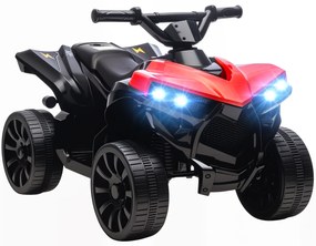 AIYAPLAY ATV 6V pentru Copii, Mașinuță Electrică cu 4 Roți cu Muzică și Faruri LED, pentru Vârstele 3-8 Ani, Băieți și Fete, Roșu | Aosom Romania