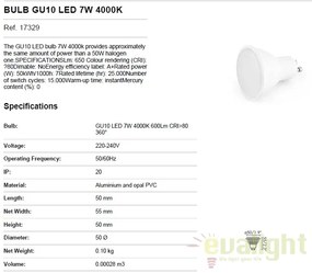 BEC LED GU10 7W 4000K 17329