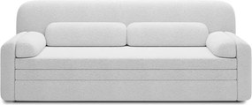 Canapea albă extensibilă/cu spațiu de depozitare cu tapițerie din țesătură bouclé 236 cm Elioss – ELTAP