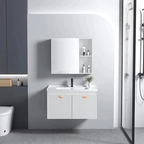 Set mobilier de baie cu lavoar Mario 60 cm Alb