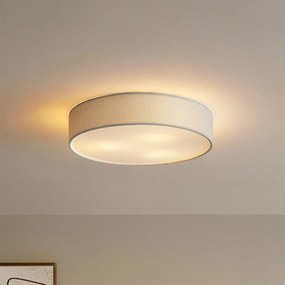 Plafonieră modernă albă cu abajur de catifea 46cm 3 lumini - Luz