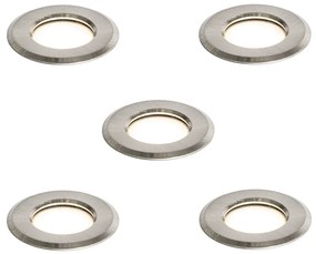 Set de 5 spoturi moderne de sol din aluminiu, inclusiv LED IP67 - Linsey