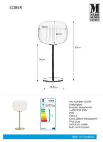 Veioză Markslöjd Sober White