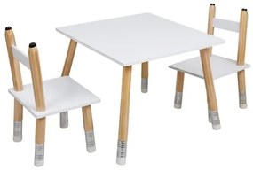 Set mobilier pentru copii alb, STUDY