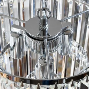 Lustră de cristal pe lanț Brilagi MOZART 4xE14/40W/230V crom lucios