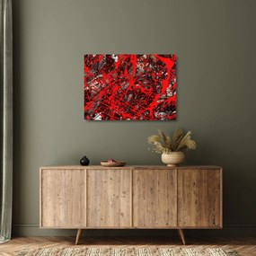 Tablou pe sticlă - Abstracție expresivă (70x50 cm)