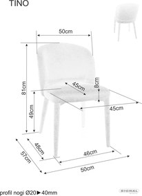Scaun de sufragerie TINO WIND, gri