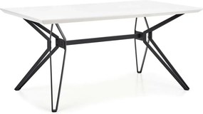 Masa PASCAL, alb/negru, 160x90x76 cm