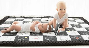 Covor de joaca termoizolant pentru bebe, activitati senzorial ,   Contrast 120x140cm