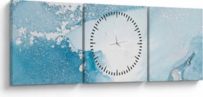 Tablou - Decor albastru (cu ceas) (90x30 cm)